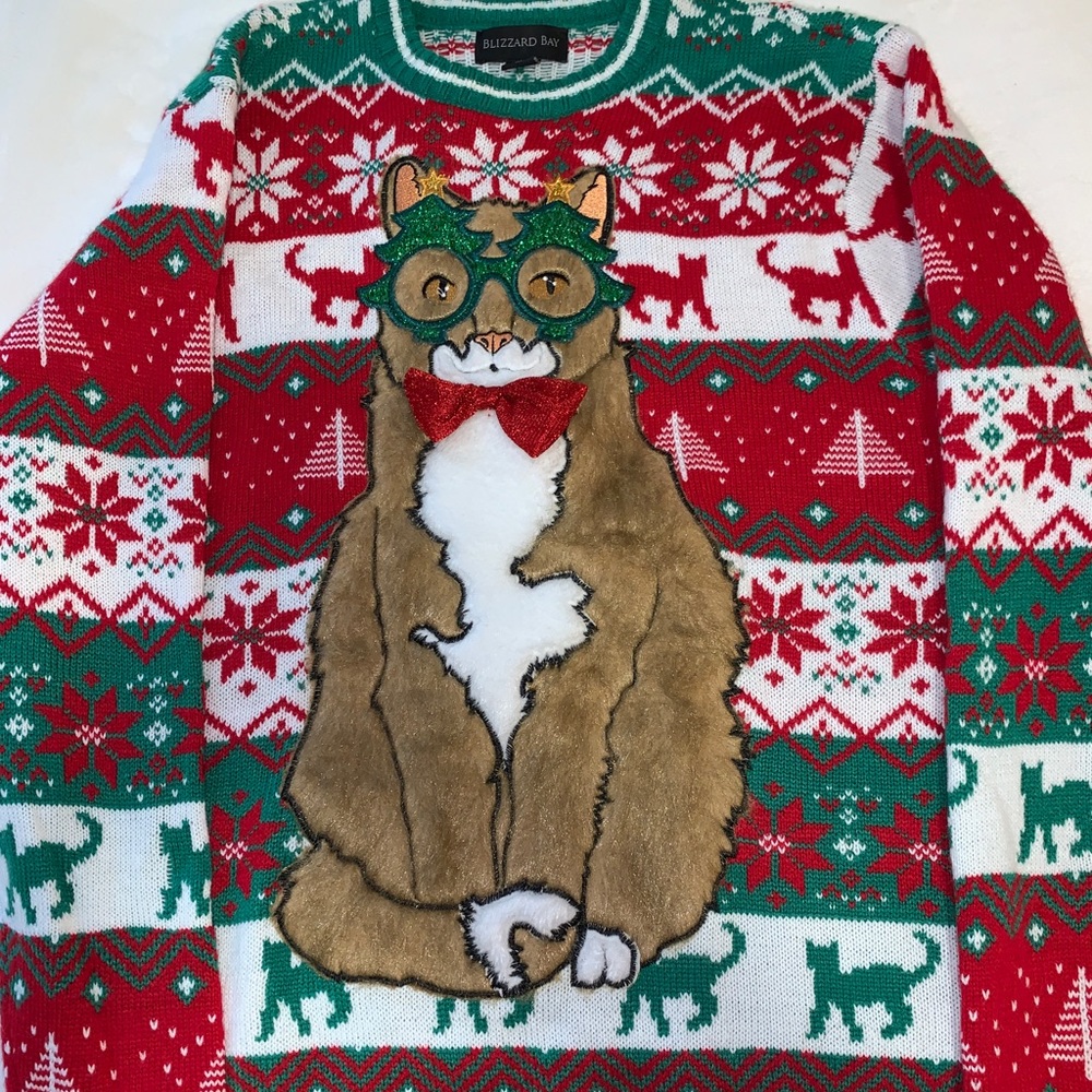 Blizzard Bay Cat Christmas Sweater